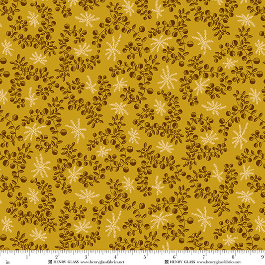 Scrap Basket Besties Looped Leaves - Mustard