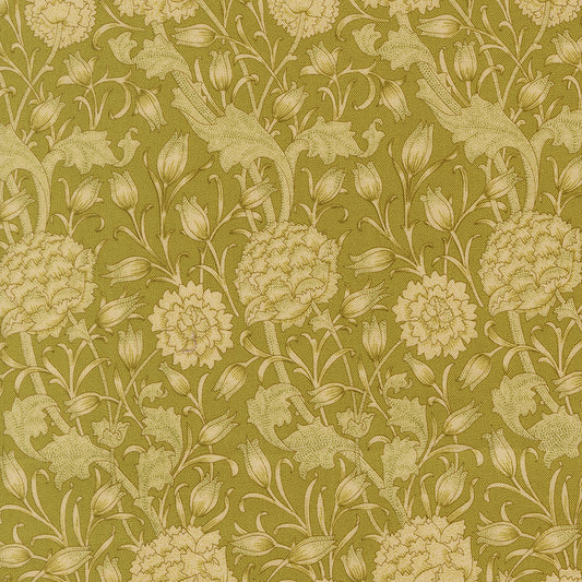 Larkspur and Linen Moss fabric
