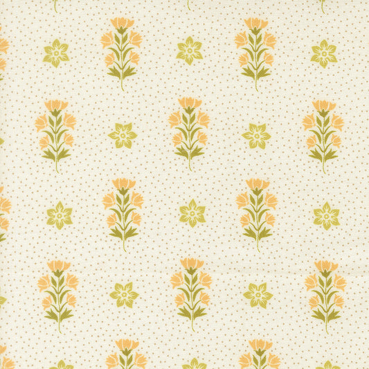Larkspur and Linen Daisy fabric