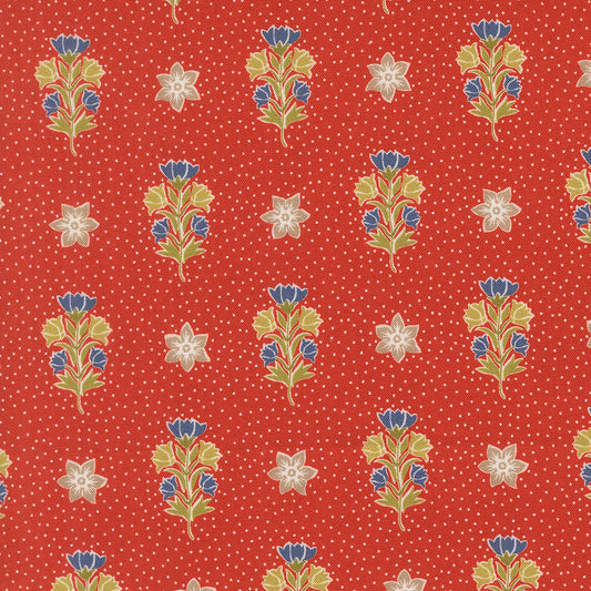 Larkspur and Linen Pomegranate fabric