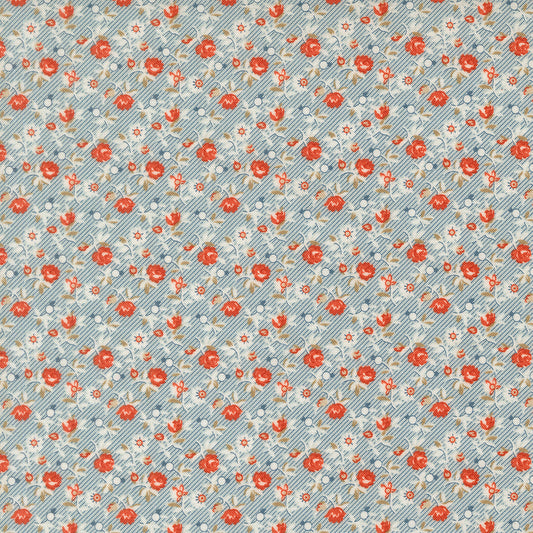 Larkspur and Linen Sky fabric