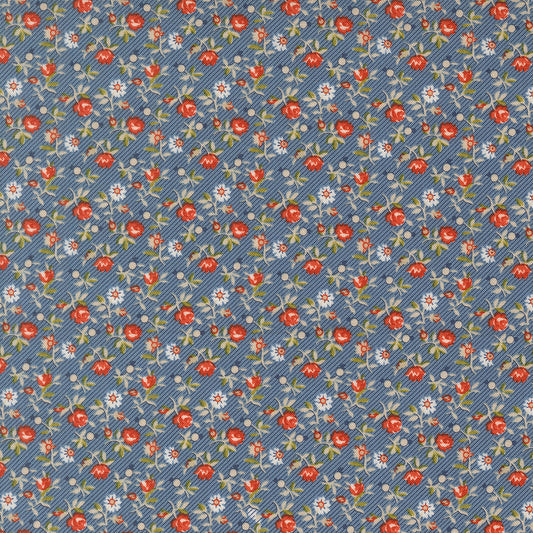 Larkspur and Linen Cornflower fabric