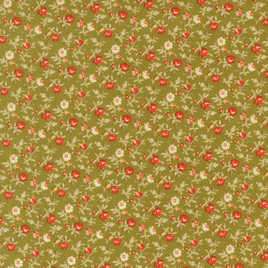 Larkspur and Linen Moss fabric