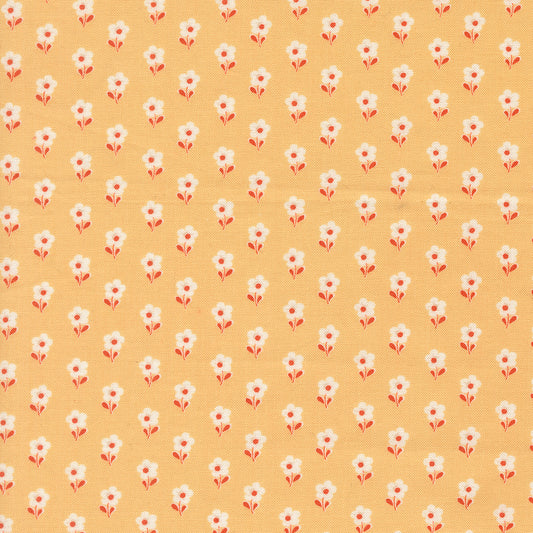 Larkspur and Linen Dandelion fabric