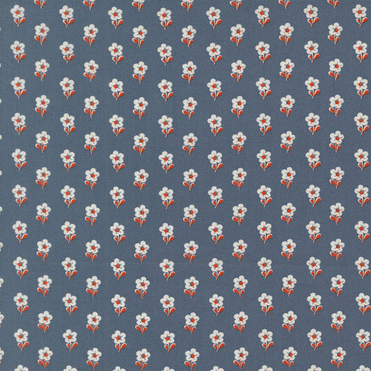 Larkspur and Linen Cornflower fabric