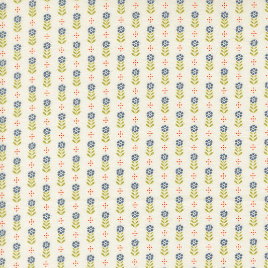 Larkspur and Linen Daisy fabric