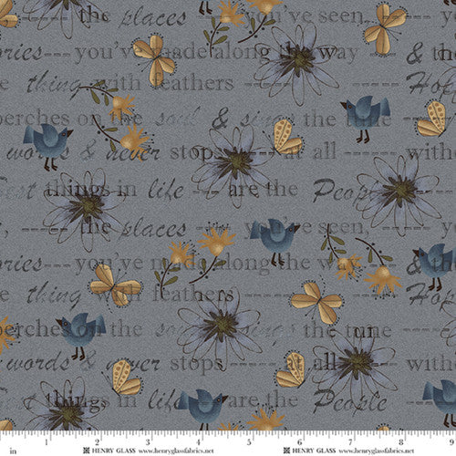 Return of the Blue Bird of Happiness Mixed Media - Gray