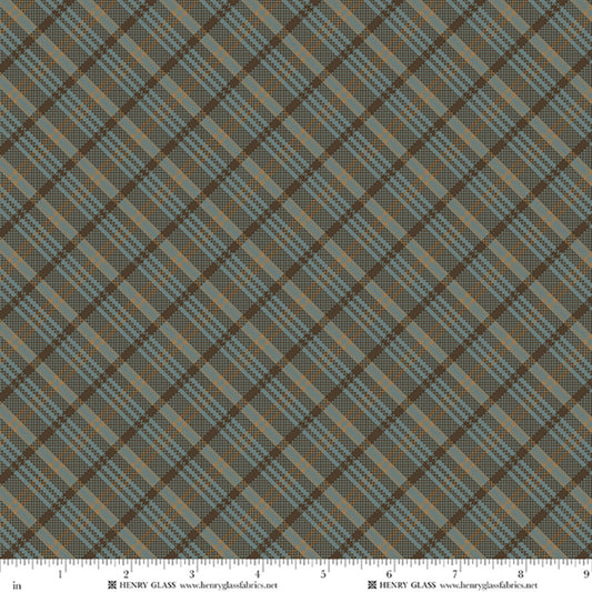 Return of the Blue Bird of Happiness Small Bias Plaid - Teal