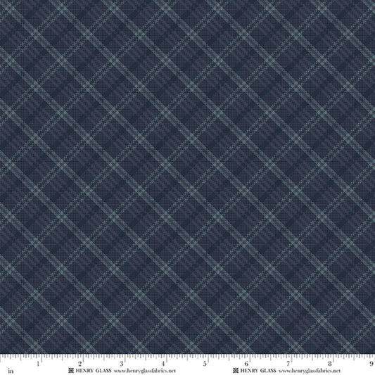 Return of the Blue Bird of Happiness Small Bias Plaid - Navy