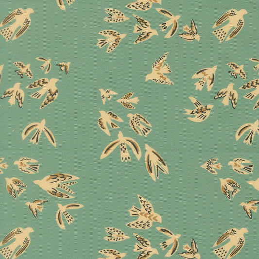 Flora Thread Teal fabric