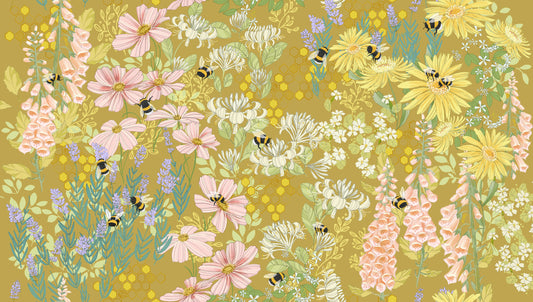 Pollinators Golden fabric