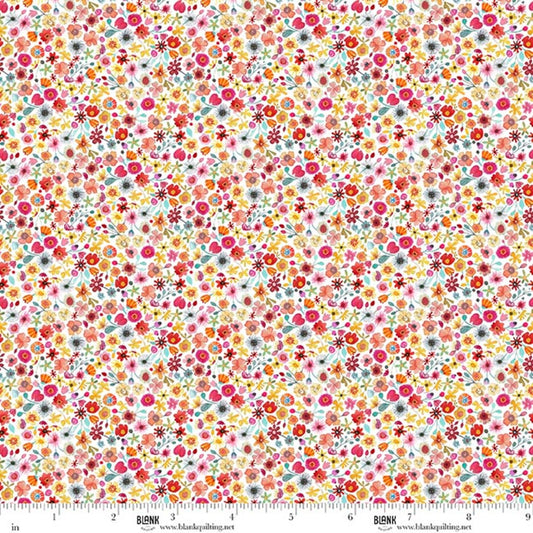 Botanic Symphony Ditsy Ivory fabric