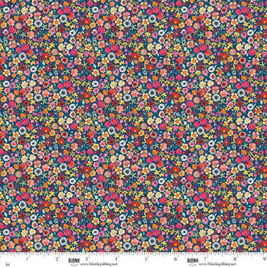 Botanic Symphony Ditsy Teal fabric
