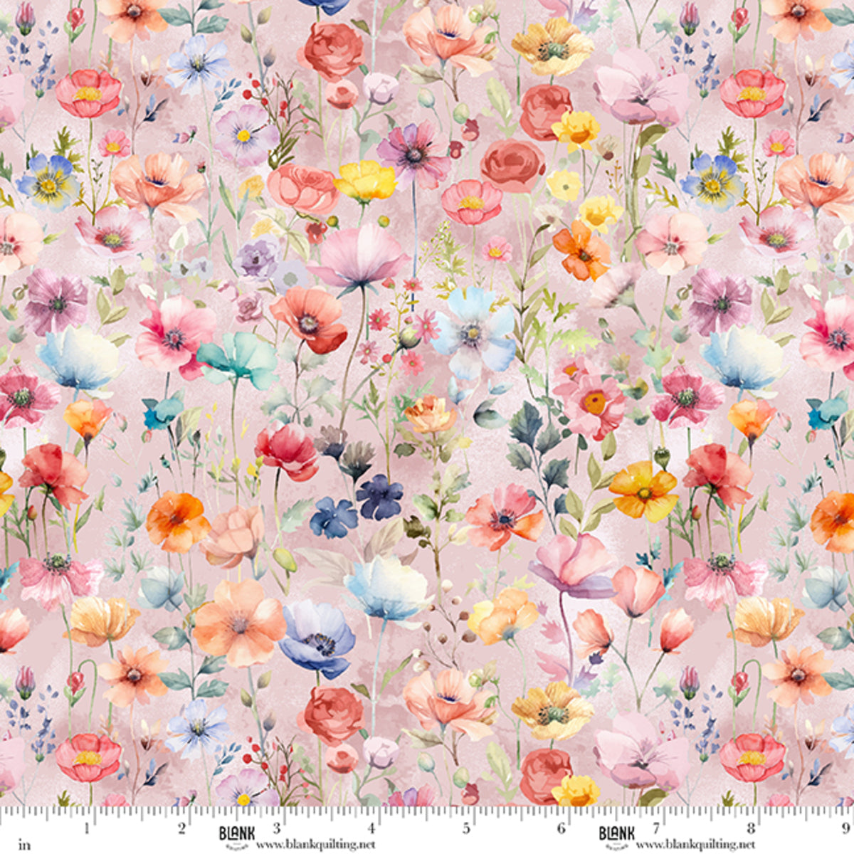 Déjà Moo Flower Field Champagne fabric