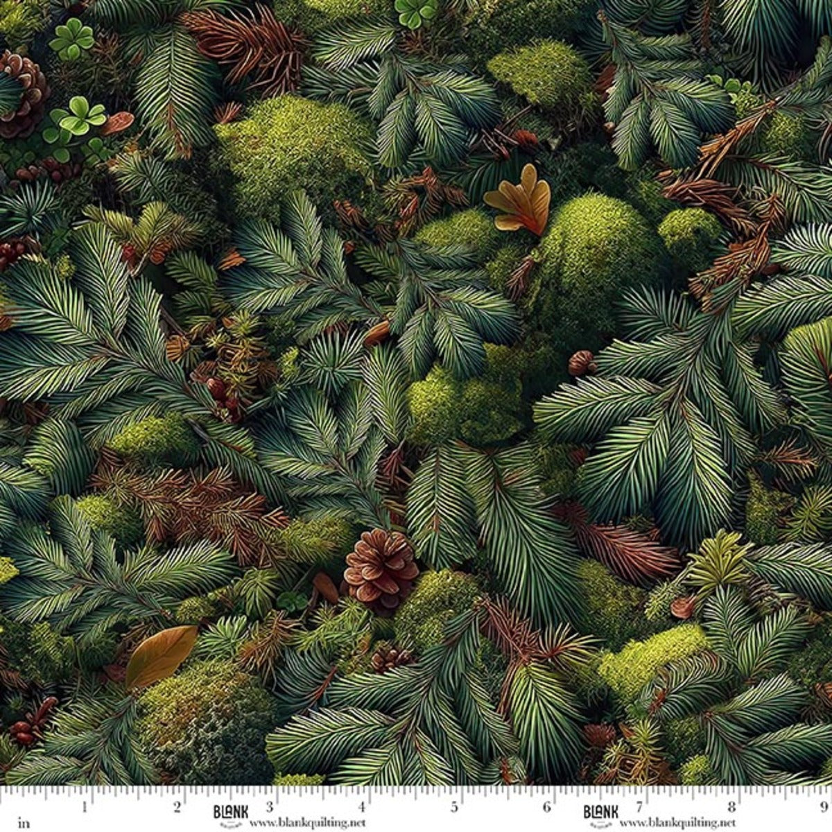 PREORDER Babies in the Wild Minky Pine Needles - Green