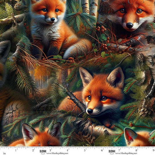 PREORDER Babies in the Wild Minky Fox Allover - Brown