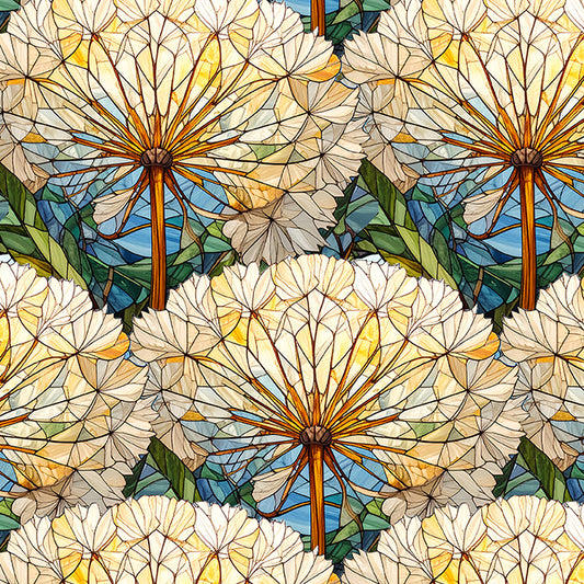 Make a Wish Blooms Soft Gold fabric