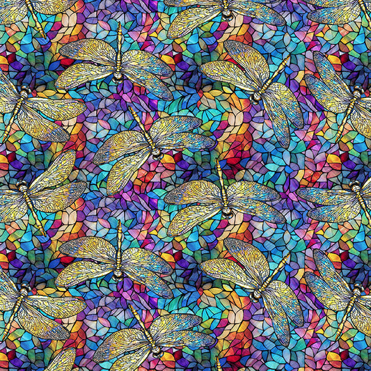 Make a Wish Dragonflies Multi fabric