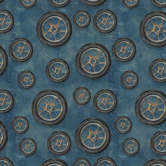 Rider's Club Wheel Toss Teal fabric
