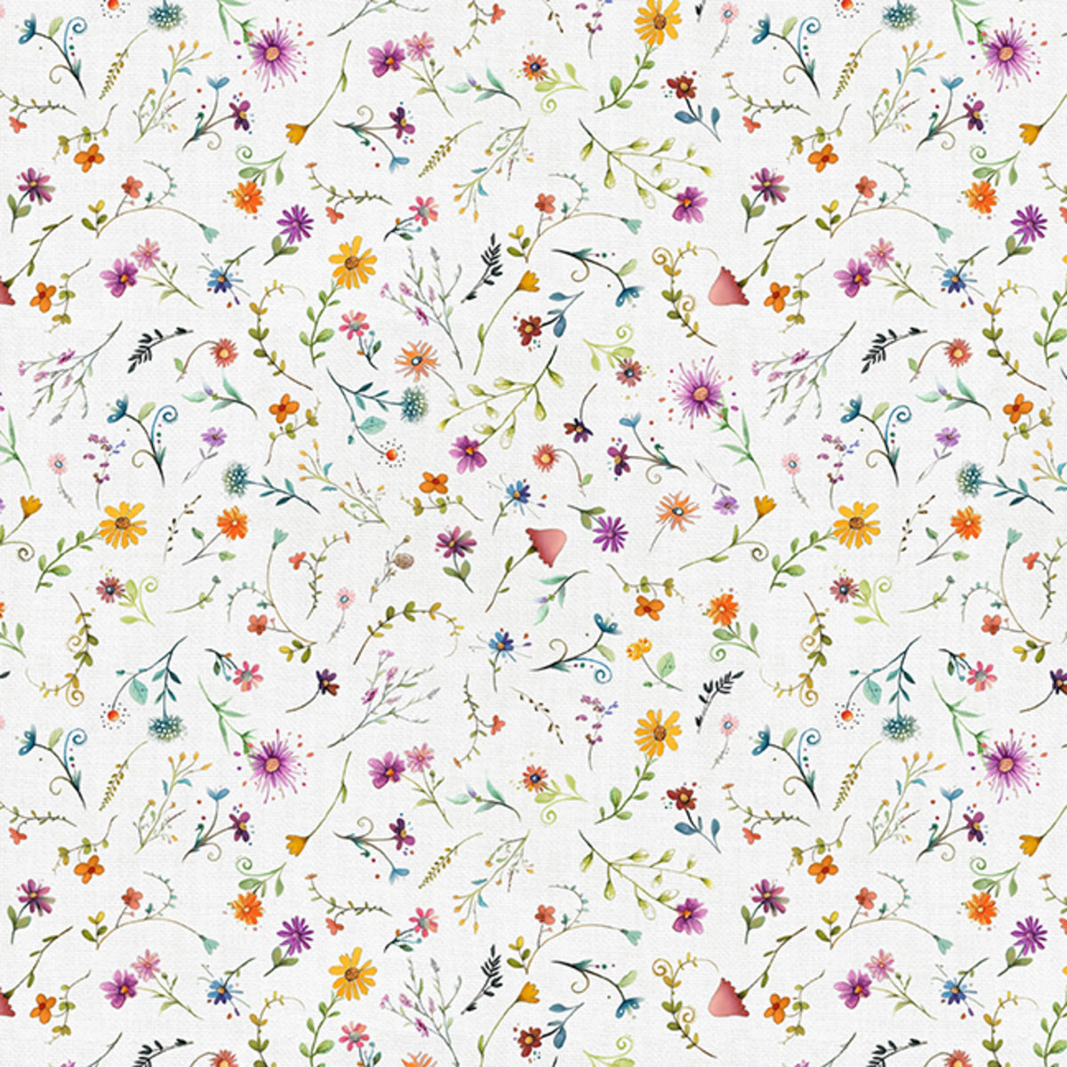 Herding Cats Landscaping Cutest Tiny Flowers Ice fabric