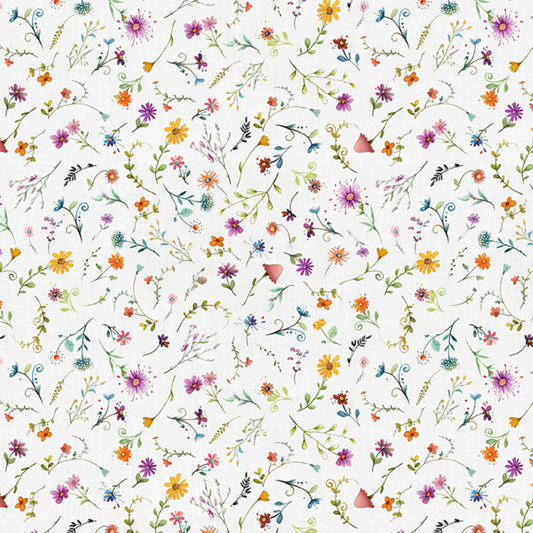 Herding Cats Landscaping Cutest Tiny Flowers Ice fabric