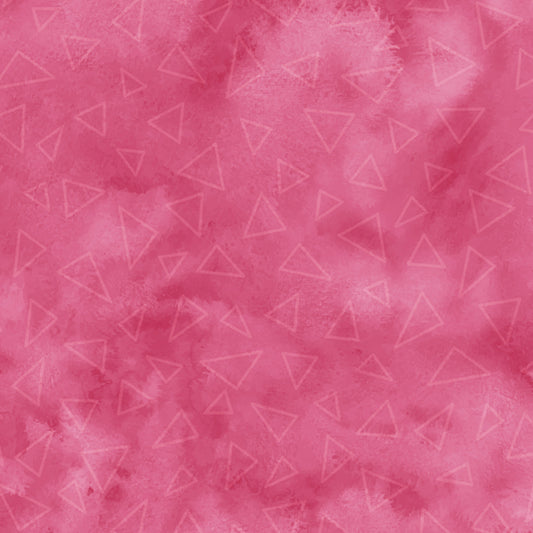 Herding Cats Landscaping Watercolor Texture Triangle Fushia fabric