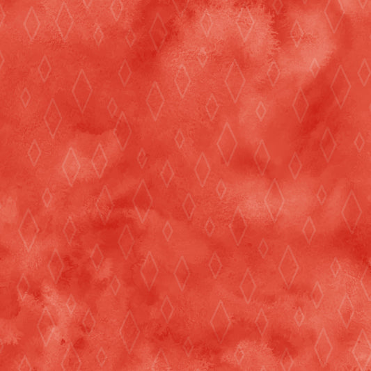 Herding Cats Landscaping Watercolor Texture Diamond Coral fabric
