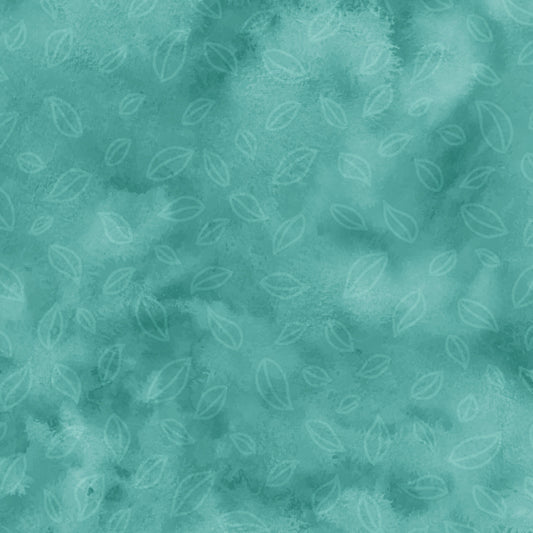 Herding Cats Landscaping Watercolor Texture Leaf Jade fabric