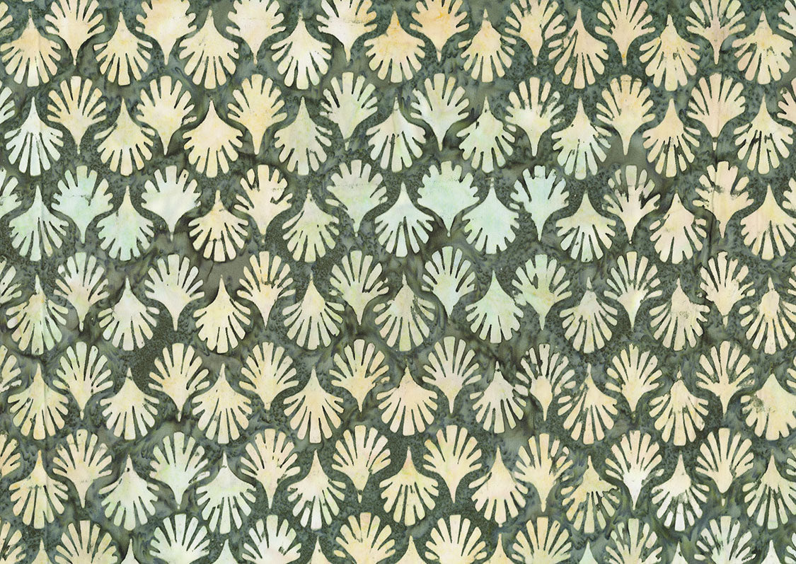 Woodblock - Fan - Olive