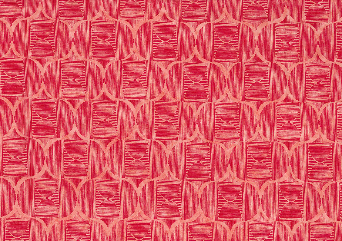 Woodblock - Clams - Lipstick Red