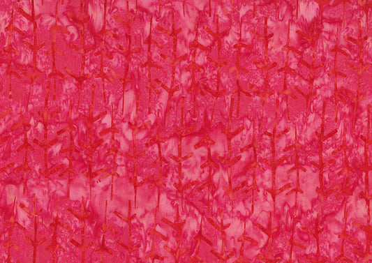 Woodblock - Twig Row - Dark Red