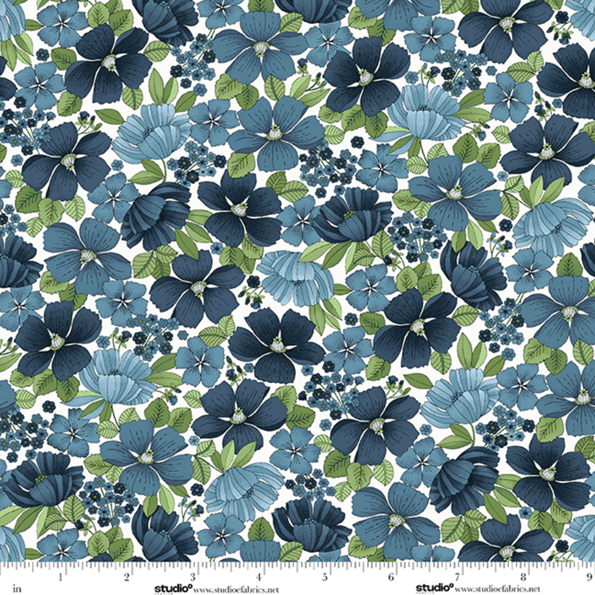 Bar Harbor Bar Harbor Floral Allover - Sea Salt by Chelsea DesignWorks