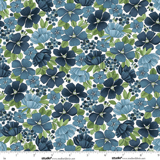 Bar Harbor Bar Harbor Floral Allover - Sea Salt by Chelsea DesignWorks
