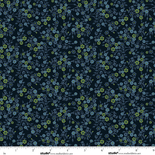 Bar Harbor Bar Harbor Ditsy Floral Vine - Indigo by Chelsea DesignWorks