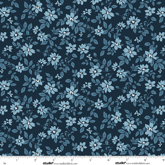 Bar Harbor Bar Harbor Small Floral Toss - Twilight Blue by Chelsea DesignWorks