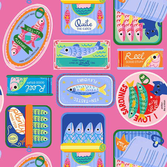 Fishy Business Fishy Business Cans of Sardines - Flamingo by Mable Tari