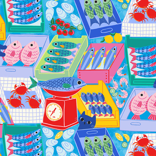 Fishy Business Fishy Business Fish Stand with Fish - Cyan by Mable Tari