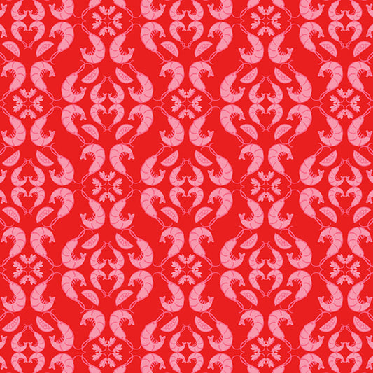 Fishy Business Fishy Business Damask Shrimp - Red by Mable Tari