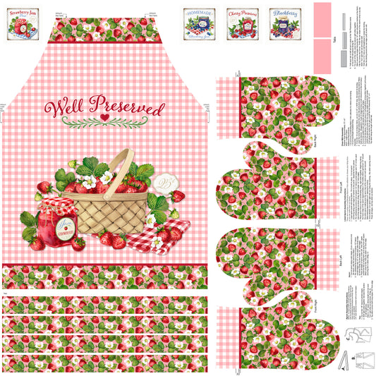 Well Preserved Apron Panel - White Multi