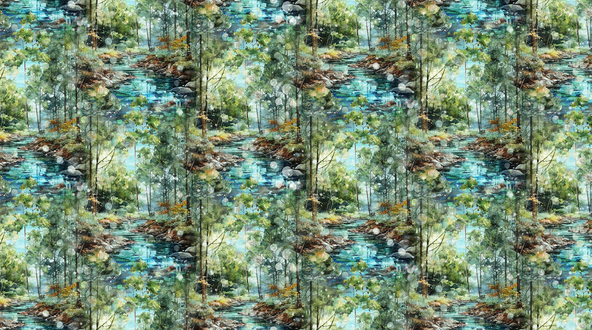 Serenity Springs - Scenic - Green Multi