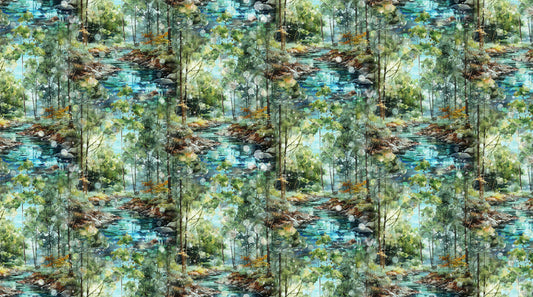 Serenity Springs - Scenic - Green Multi