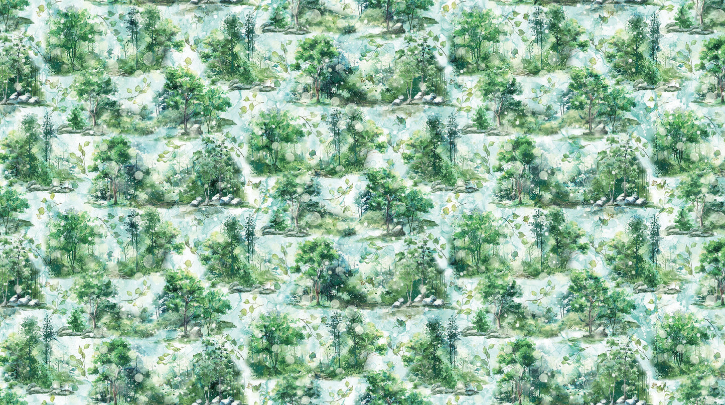 Serenity Springs - Vingnettes - Lt Green Multi