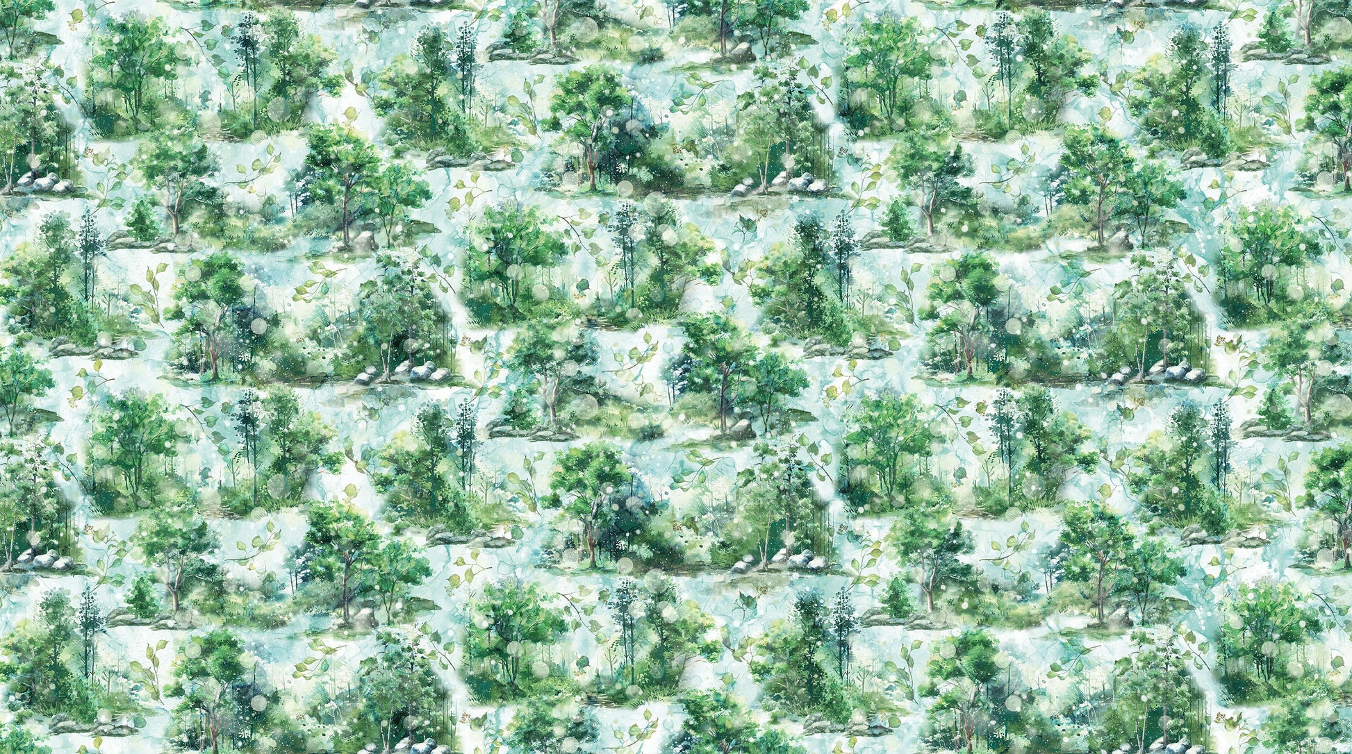 Serenity Springs - Vingnettes - Lt Green Multi