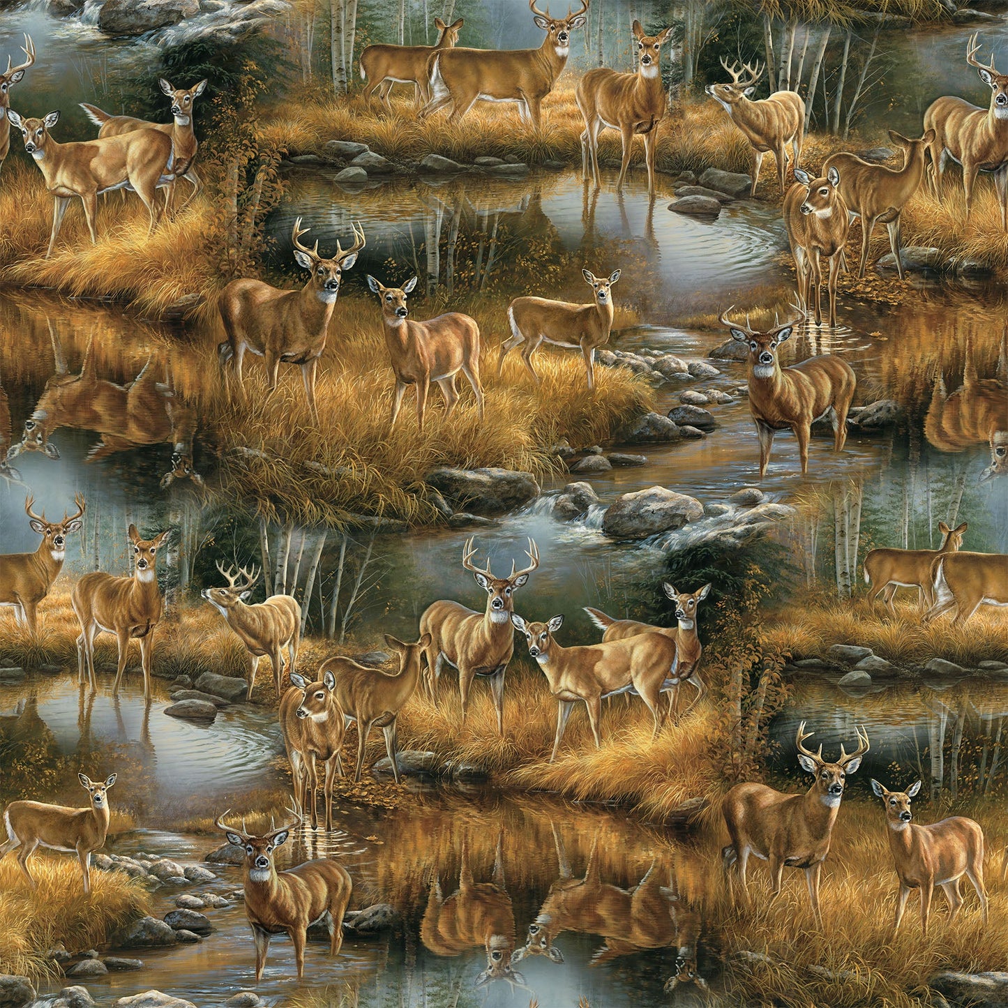 Birchwood - Naturescapes - Scenic - Tan Multi