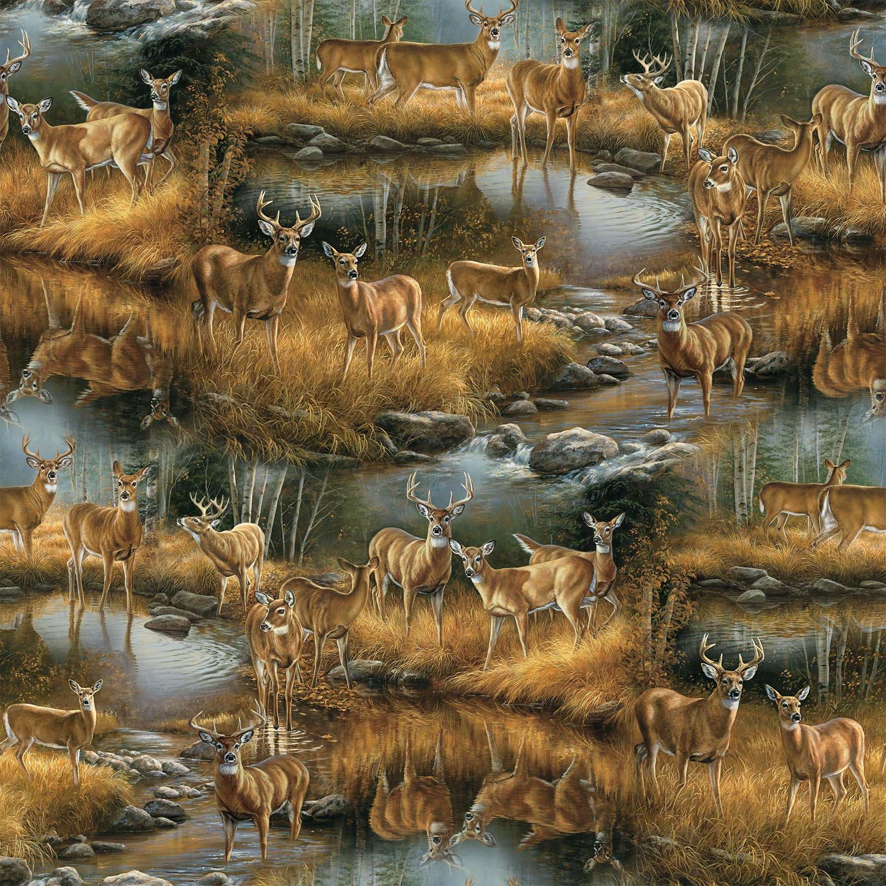Birchwood - Naturescapes - Scenic - Tan Multi