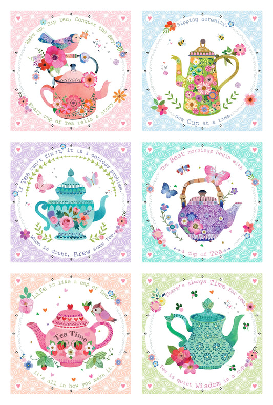 My Cup Of Tea - Panel - White Multi