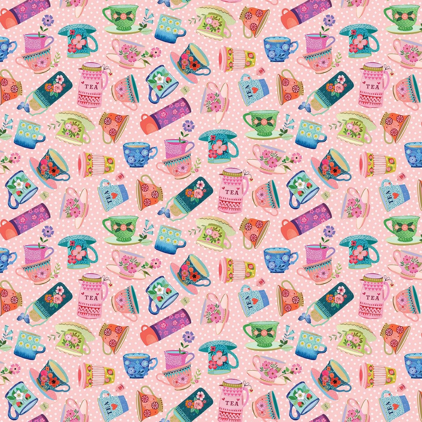 My Cup Of Tea - Tea Cups - Pink Multi