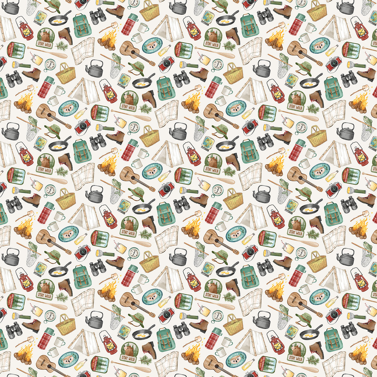 Happy Camper Camping Gear - Cream Multi