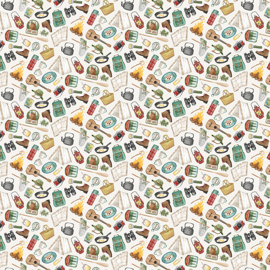 Happy Camper Camping Gear - Cream Multi