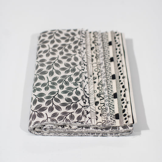 Variety Black and White Precut Strips